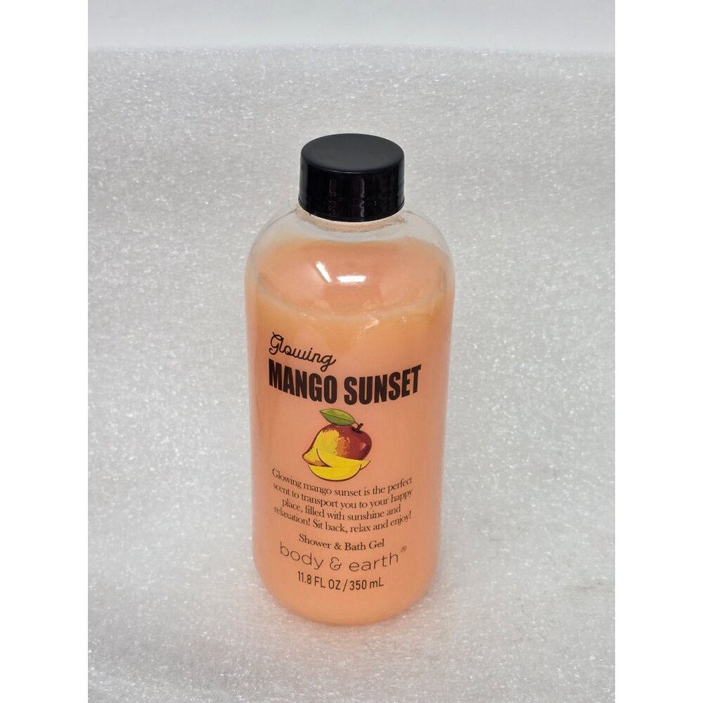 Glowing Mango Sunset Shower & Bath Gel Body & Earth Natural Fragrance 11.8 Fl Oz